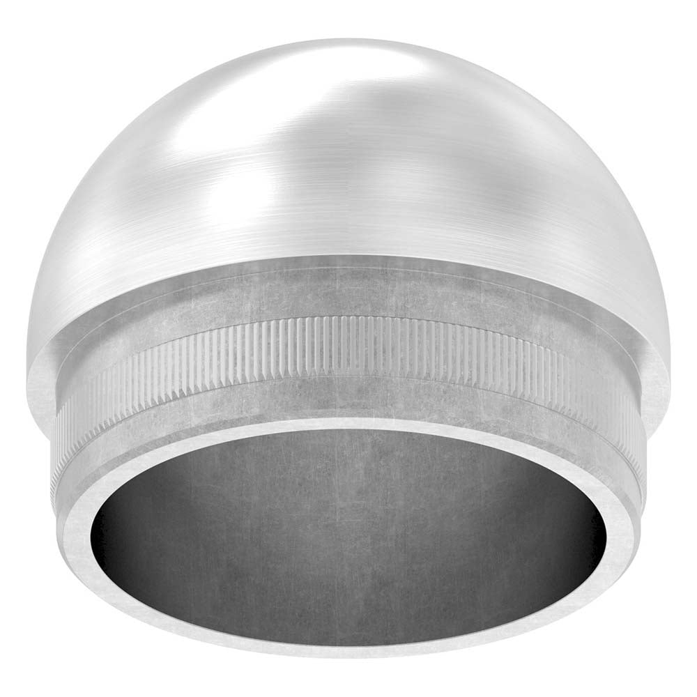 Endkappe halbrund, hohl, für Rohr ø 48,3 x 2,0mm, zum Einschlagen