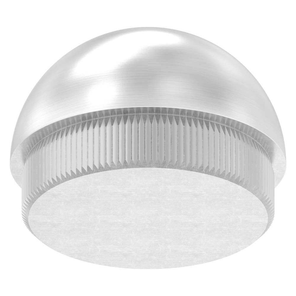 Endkappe halbrund mit 45° versetztem M8 Gewinde, massiv, für Rohr ø 42,4 x 2,0mm, zum Einschlagen