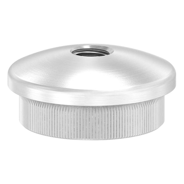 Endkappe leicht gewölbt mit M8 Innengewinde, massiv, für Rohr ø 33,7 x 2,6mm, zum Einschlagen