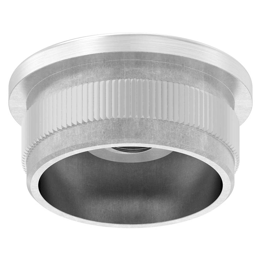 Endkappe leicht gewölbt mit M8 Innengewinde, hohl, für Rohr ø 33,7 x 2,0mm, zum Einschlagen, in V4A