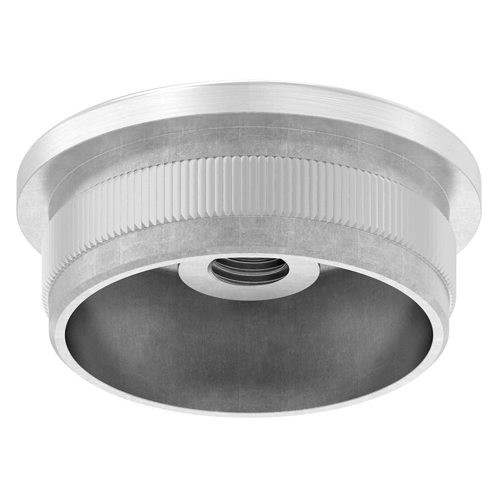 Endkappe leicht gewölbt mit M8 Innengewinde, hohl, für Rohr ø 42,4 x 2,5mm, zum Einschlagen