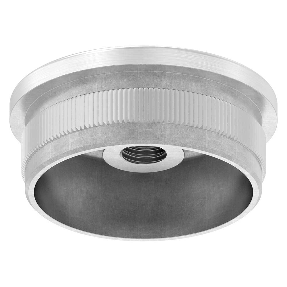 Endkappe leicht gewölbt mit M8 Innengewinde, hohl, für Rohr ø 42,4 x 2,0mm, zum Einschlagen
