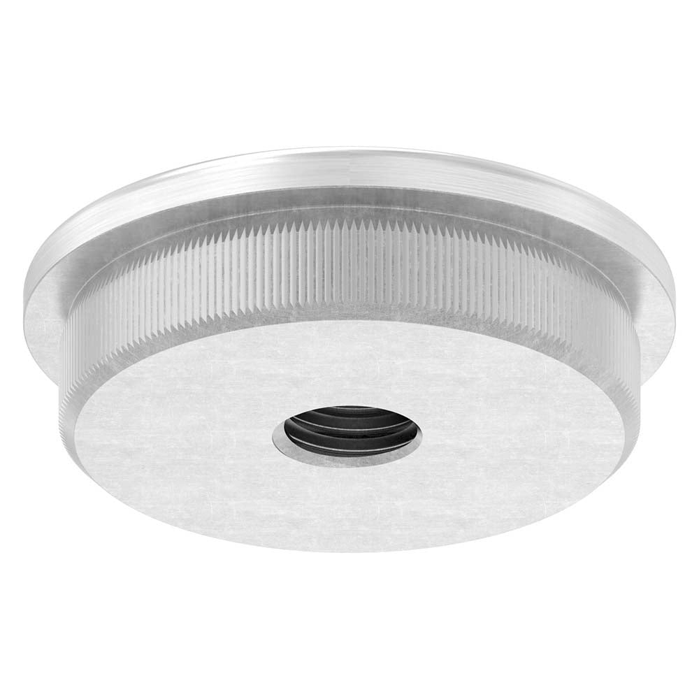Endkappe leicht gewölbt mit M10 Innengewinde, massiv, für Rohr ø 42,4 x 2,5mm, zum Einschlagen