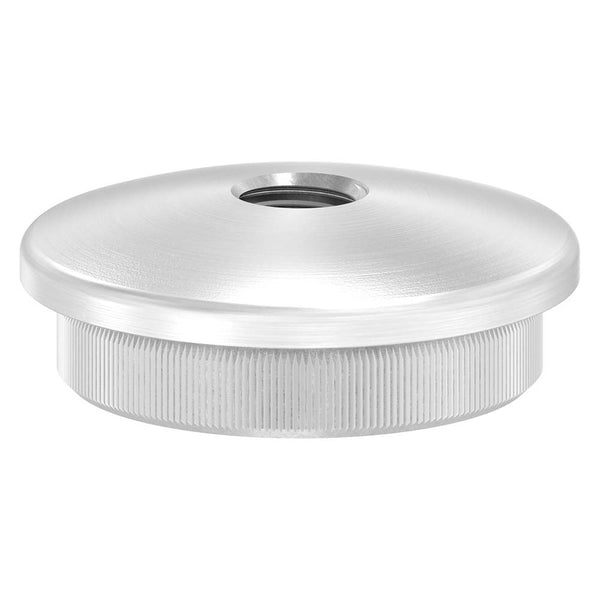 Endkappe leicht gewölbt mit M10 Innengewinde, massiv, für Rohr ø 42,4 x 3,0mm, zum Einschlagen