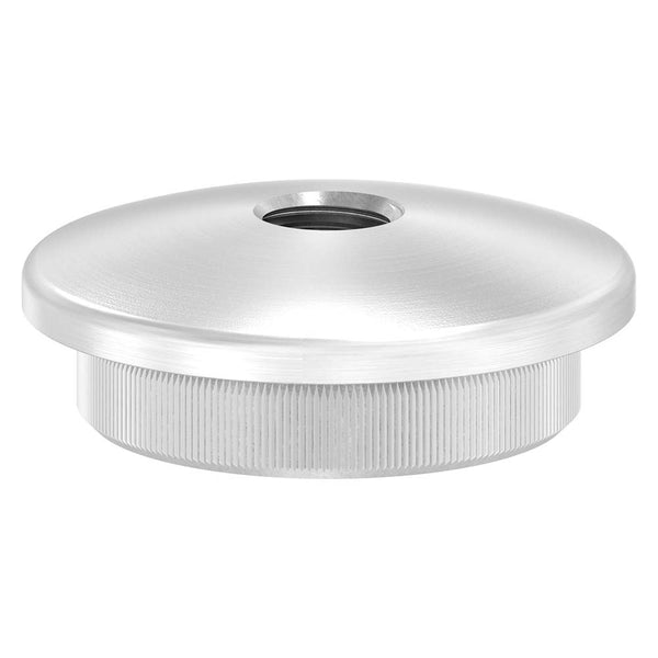 Endkappe leicht gewölbt mit M10 Innengewinde, massiv, für Rohr ø 42,4 x 4,0mm, zum Einschlagen