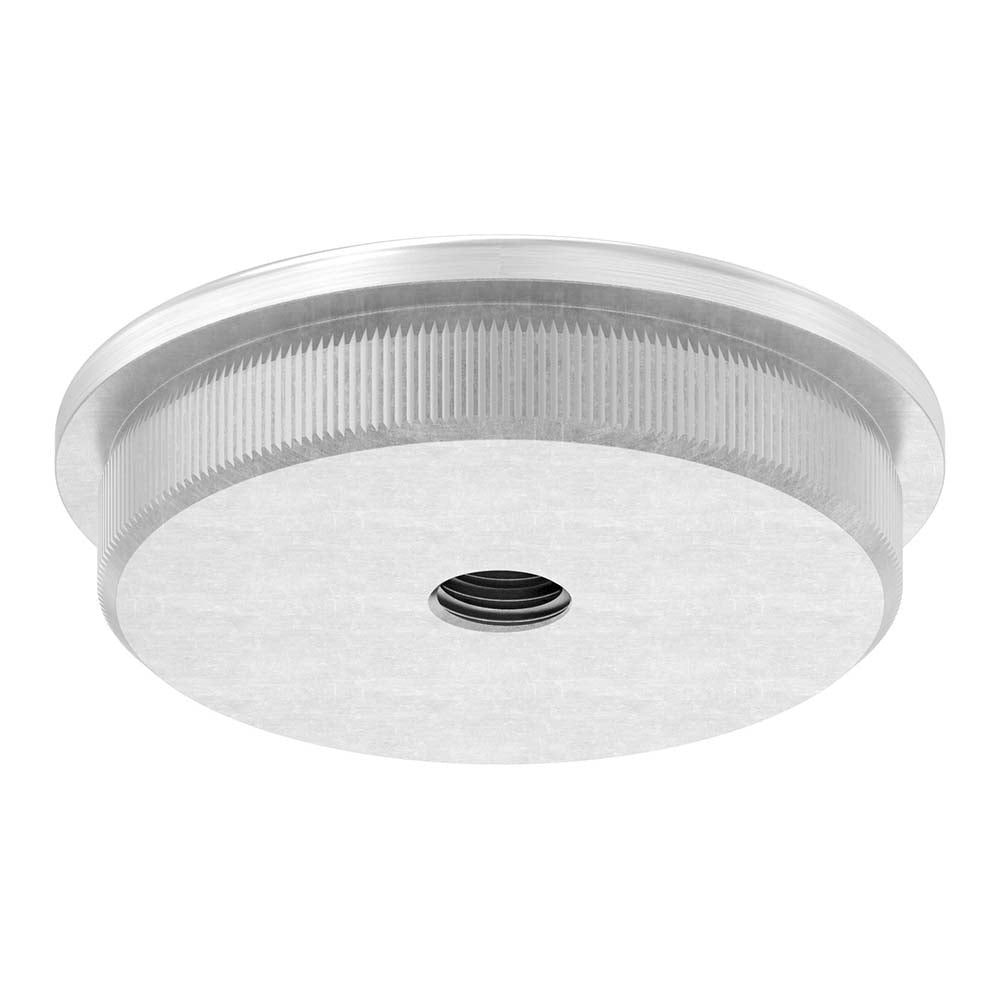 Endkappe leicht gewölbt mit M8 Innengewinde, massiv, für Rohr ø 48,3 x 2,6mm, zum Einschlagen