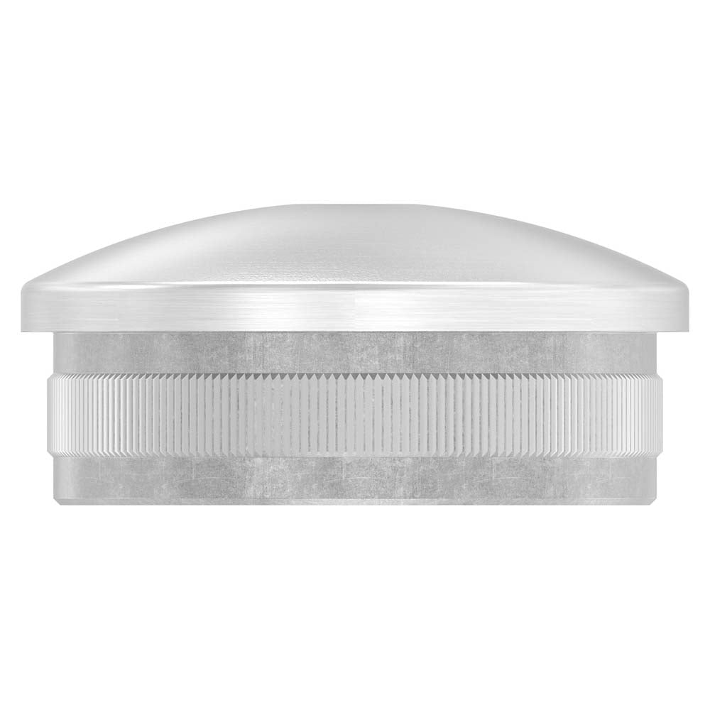 Endkappe leicht gewölbt mit M8 Innengewinde, hohl, für Rohr ø 48,3 x 2,0mm, zum Einschlagen, in V4A