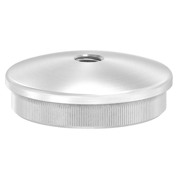 Endkappe leicht gewölbt mit M8 Innengewinde, massiv, für Rohr ø 48,3 x 2,0mm, zum Einschlagen