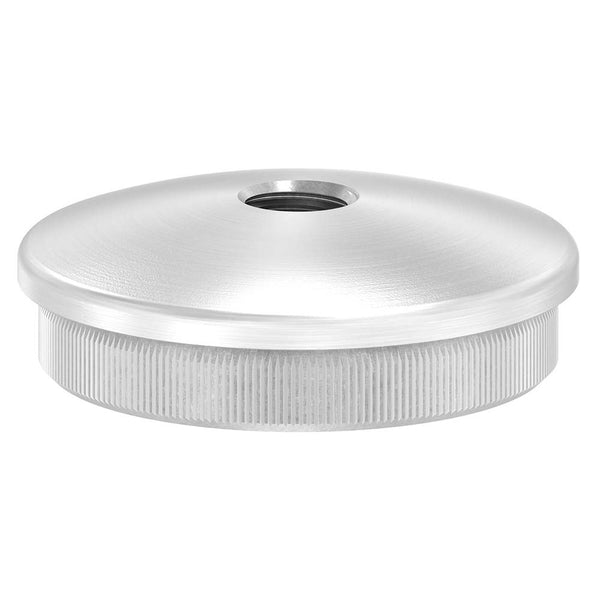 Endkappe leicht gewölbt mit M10 Innengewinde, massiv, für Rohr ø 48,3 x 2,0mm, zum Einschlagen