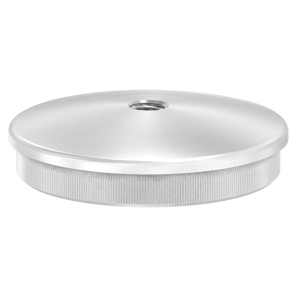 Endkappe leicht gewölbt mit M8 Innengewinde, massiv, für Rohr ø 60,3 x 2,0mm, zum Einschlagen
