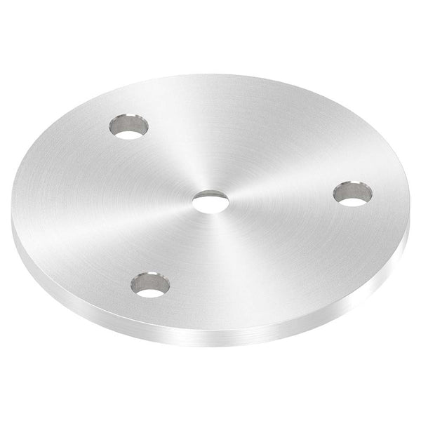 Ronde ø 70mm, Stärke 4mm, mit drei ø 6,5mm Bohrungen und ø 6,5mm Zentrierbohrung, mit Rundschliff