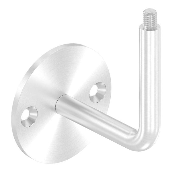 Handlaufhalter zur Wandbefestigung, mit verschraubter Ronde 70 x 4mm, mit Außengewinde M8