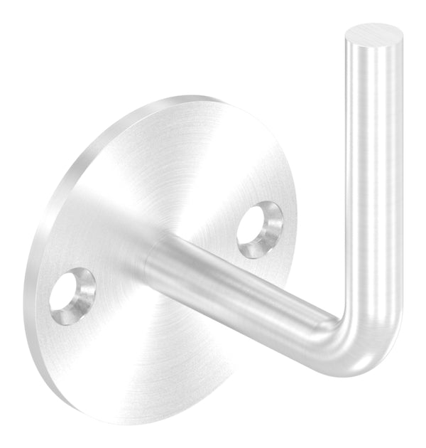 Handlaufhalter zur Wandbefestigung mit verschweißter Ronde 70 x 4mm, Bohrungen gesenkt, zum Anschweißen, Wandabstand 70mm