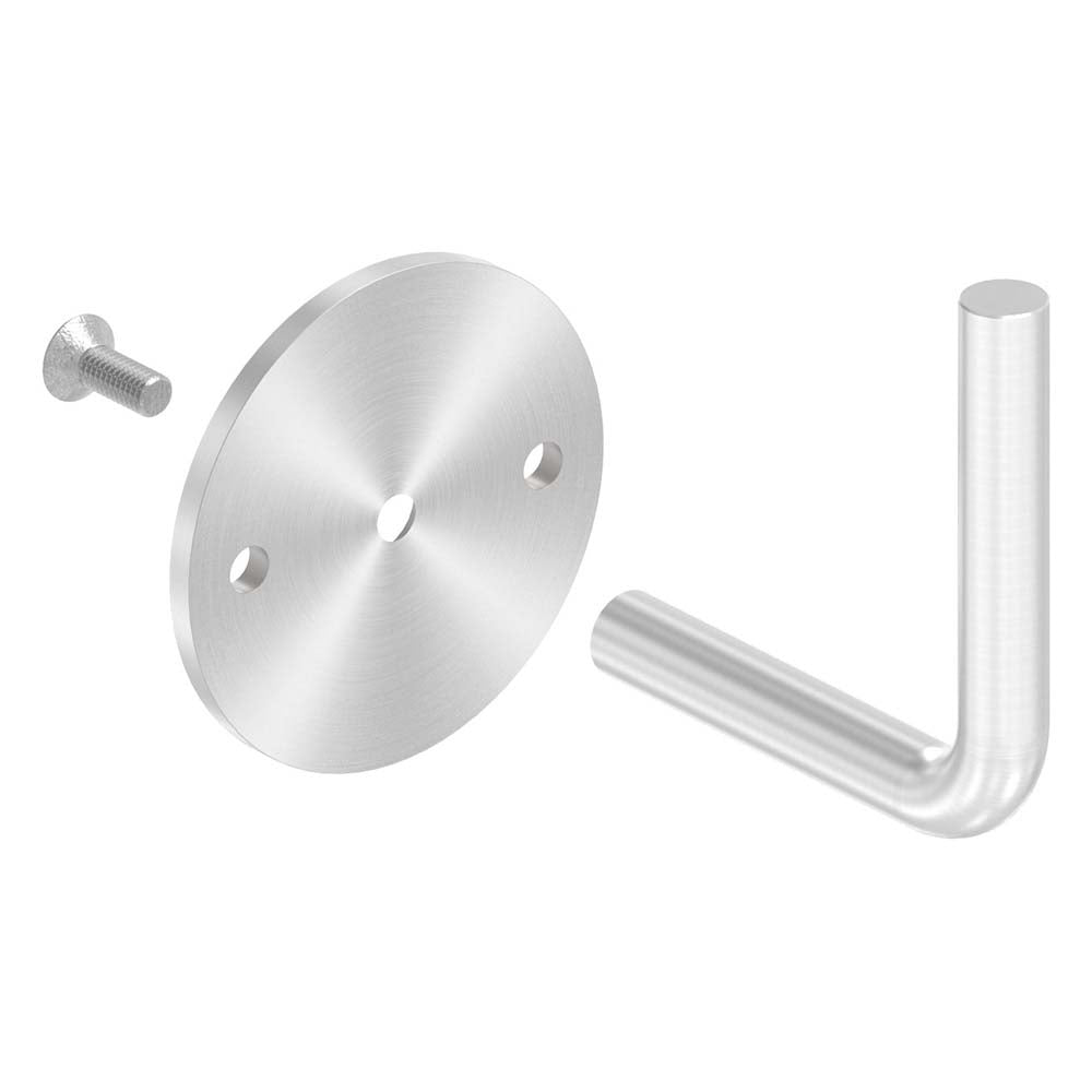 Handlaufhalter zur Wandbefestigung mit verschraubter Ronde 70 x 4mm, zum Anschweißen