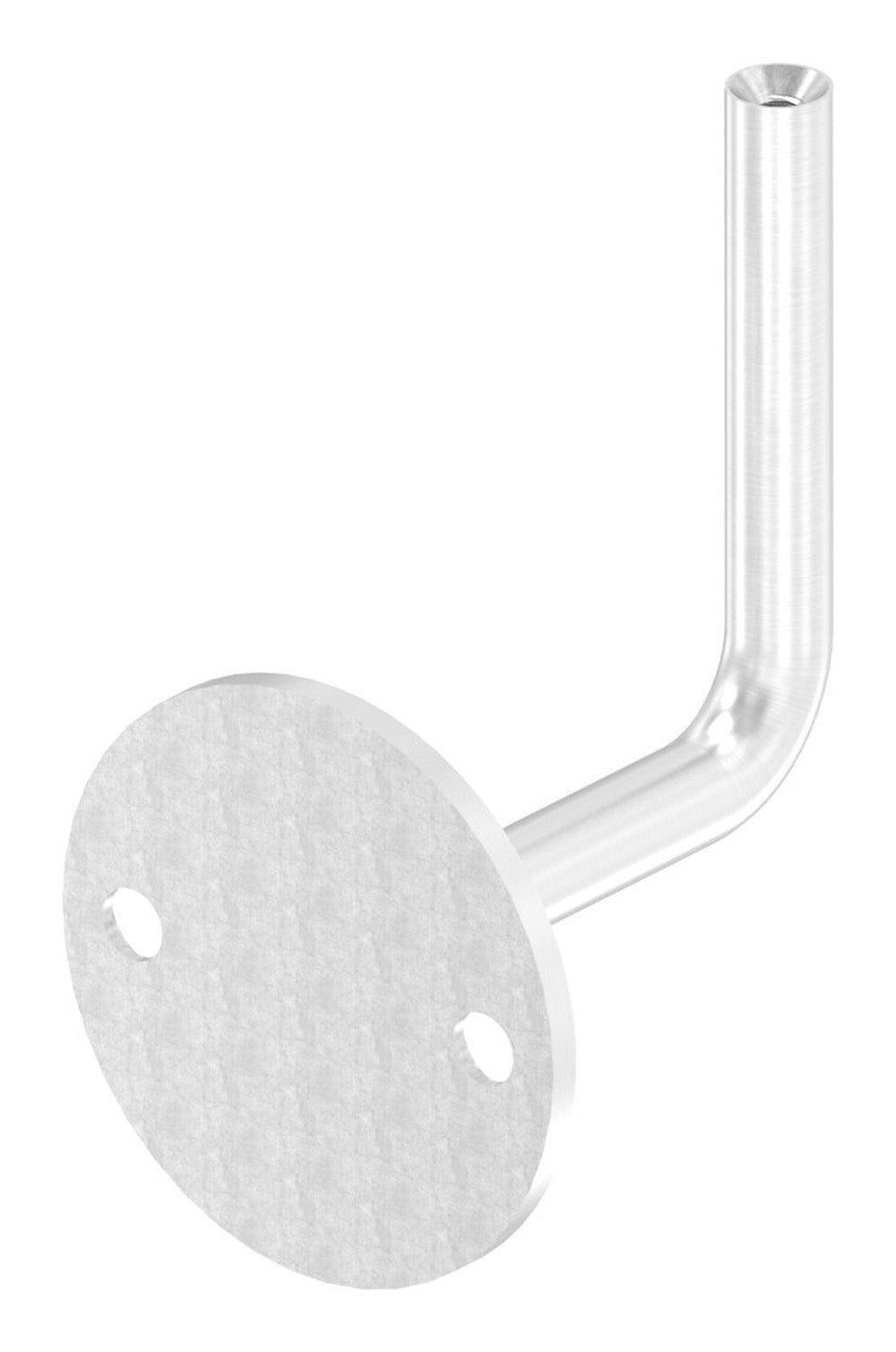 Handlaufhalter zur Wandbefestigung, mit verschweißter Ronde 70 x 4mm, mit Innengewinde M6