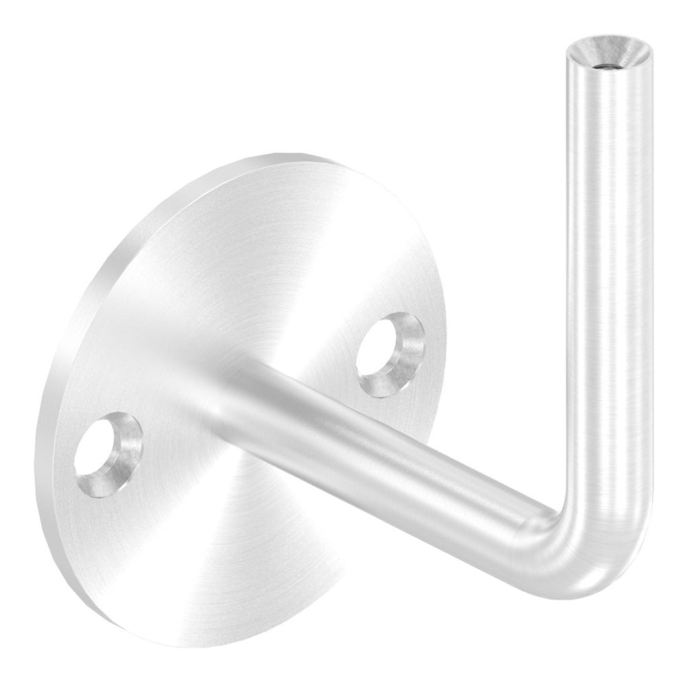 Handlaufhalter zur Wandbefestigung, mit verschweißter Ronde 70 x 4mm, mit Innengewinde M6