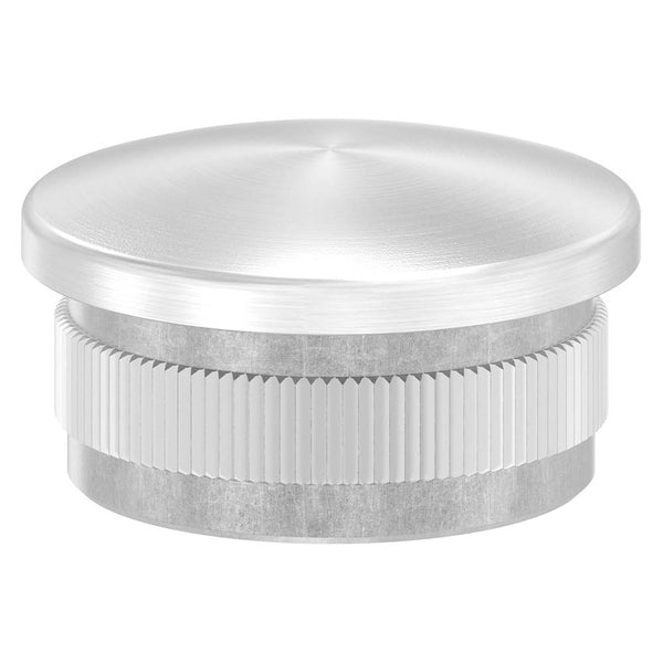 V4A Endkappe leicht gewölbt, hohl, für Rohr ø 33,7 x 2,0mm, zum Einschlagen