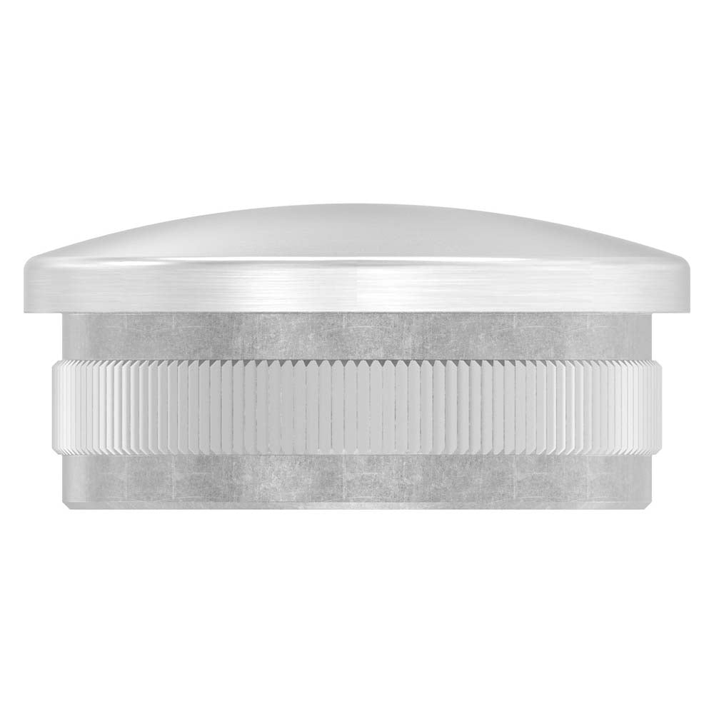 V4A Endkappe leicht gewölbt, hohl, für Rohr ø 42,4 x 2,6mm, zum Einschlagen