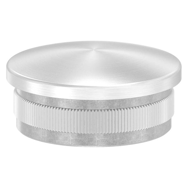V4A Endkappe leicht gewölbt, hohl, für Rohr ø 42,4 x 2,6mm, zum Einschlagen
