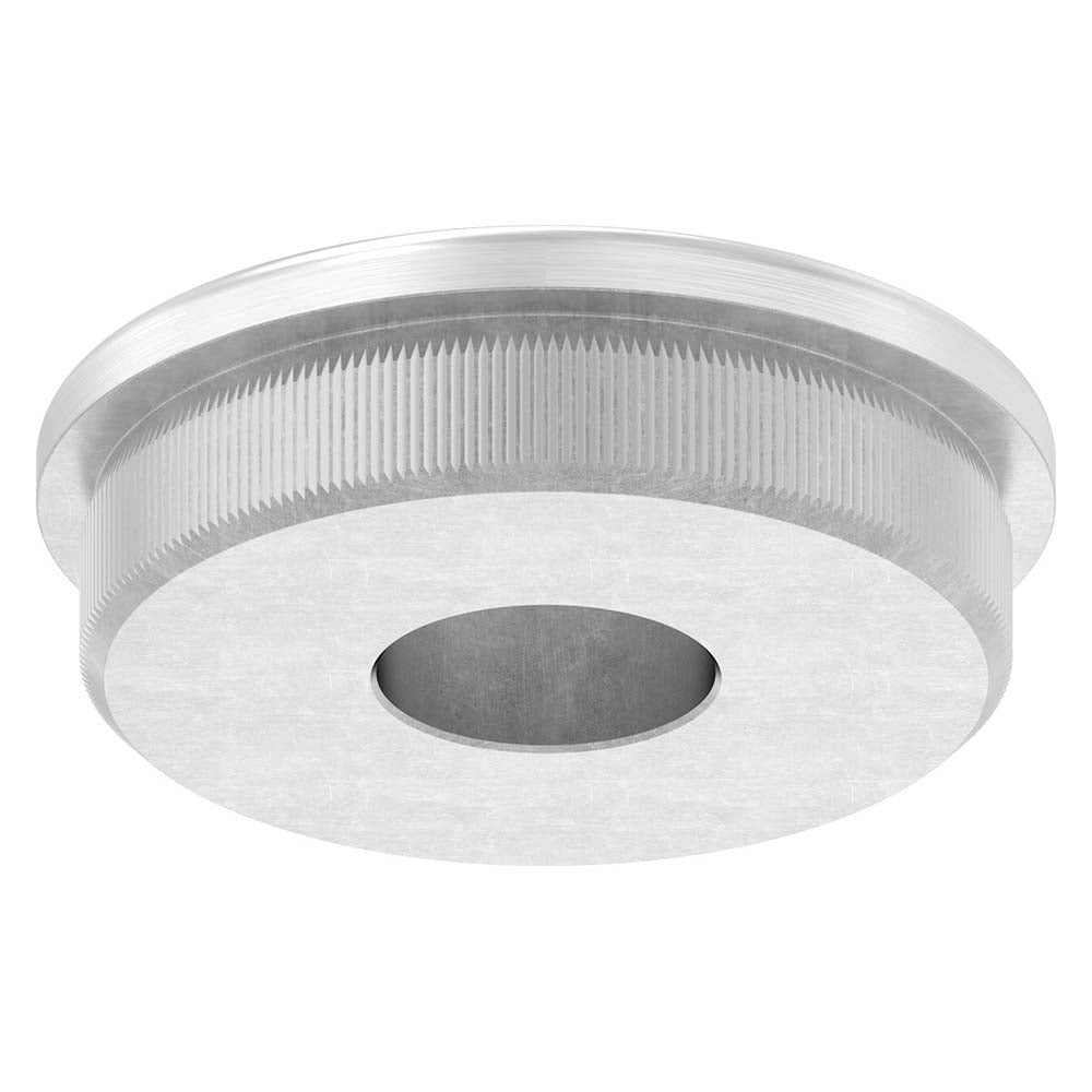 Endkappe leicht gewölbt mit ø 14,1mm Bohrung, massiv, für Rohr ø 42,4 x 2,0mm, zum Einschlagen