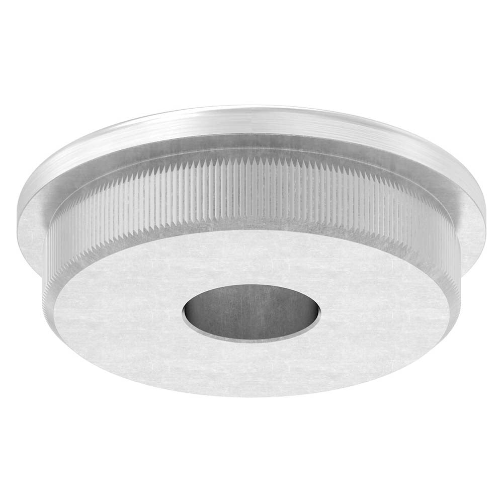 Endkappe leicht gewölbt mit ø 12,1mm Bohrung, massiv, für Rohr ø 42,4 x 2,6mm, zum Einschlagen