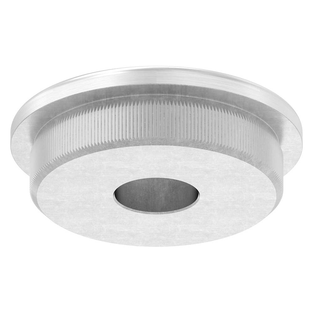 Endkappe leicht gewölbt mit ø 12,1mm Bohrung, massiv, für Rohr ø 42,4 x 3,0mm, zum Einschlagen