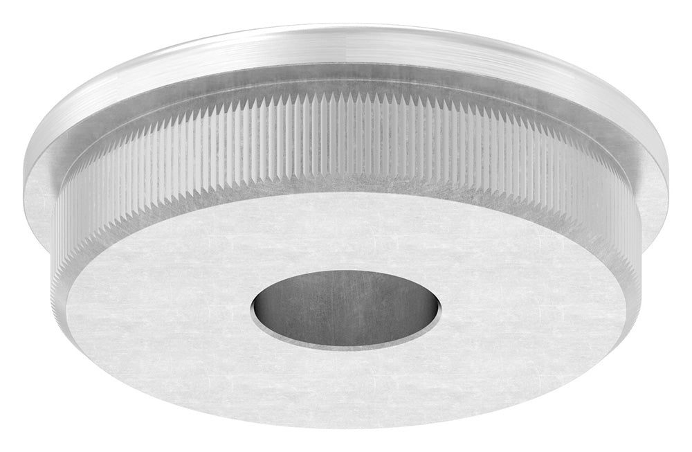 Endkappe leicht gewölbt mit ø 12,1mm Bohrung, massiv, für Rohr ø 33,7 x 2,0mm, zum Einschlagen