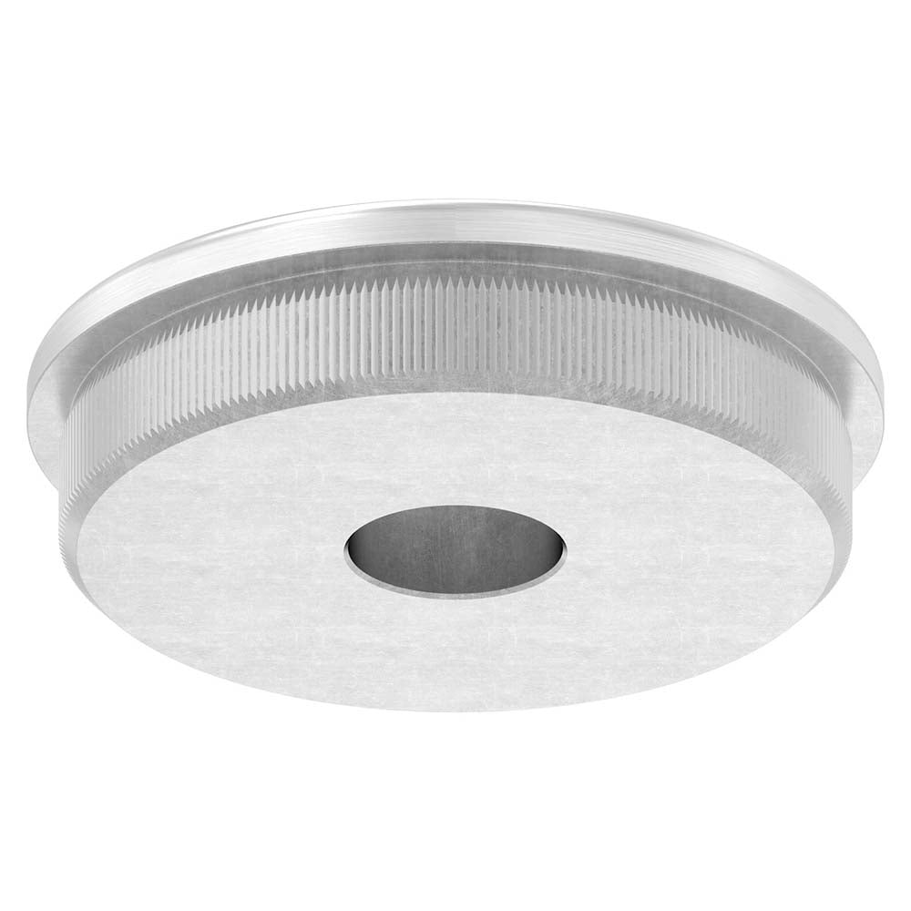 Endkappe leicht gewölbt mit ø 12,1mm Bohrung, massiv, für Rohr ø 48,3 x 2,0mm, zum Einschlagen