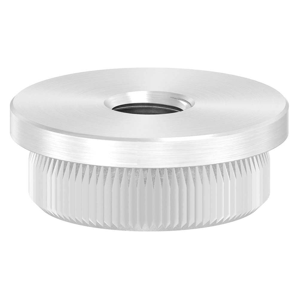 Endkappe flach mit M8 Innengewinde, massiv, für Rohr ø 26,9 x 2,0mm, zum Einschlagen