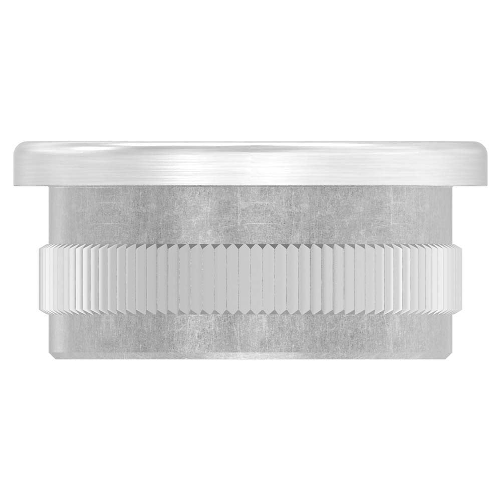 V4A Endkappe flach, hohl, für Rohr ø 33,7 x 2,0mm, zum Einschlagen