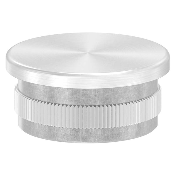 V4A Endkappe flach, hohl, für Rohr ø 33,7 x 2,0mm, zum Einschlagen