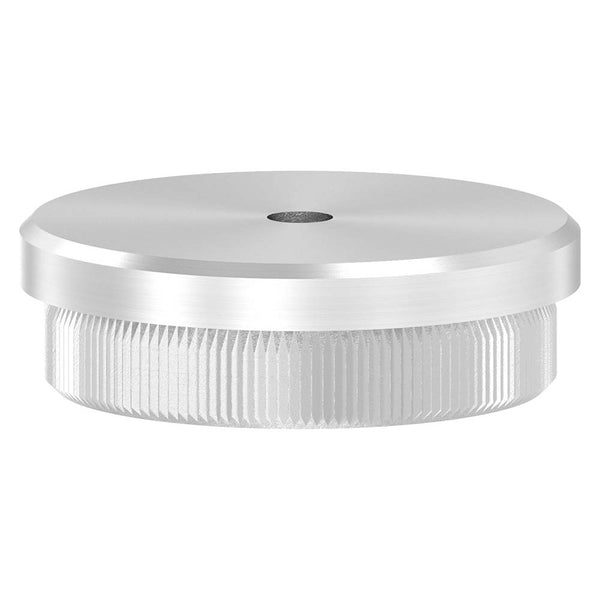 Endkappe flach mit Entwässerungsbohrung, massiv, für Rohr ø 42,4 x 2,0mm, zum Einschlagen