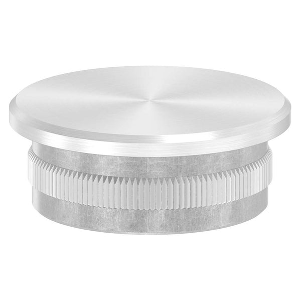 V4A Endkappe flach, hohl, für Rohr ø 42,4 x 2,0mm, zum Einschlagen