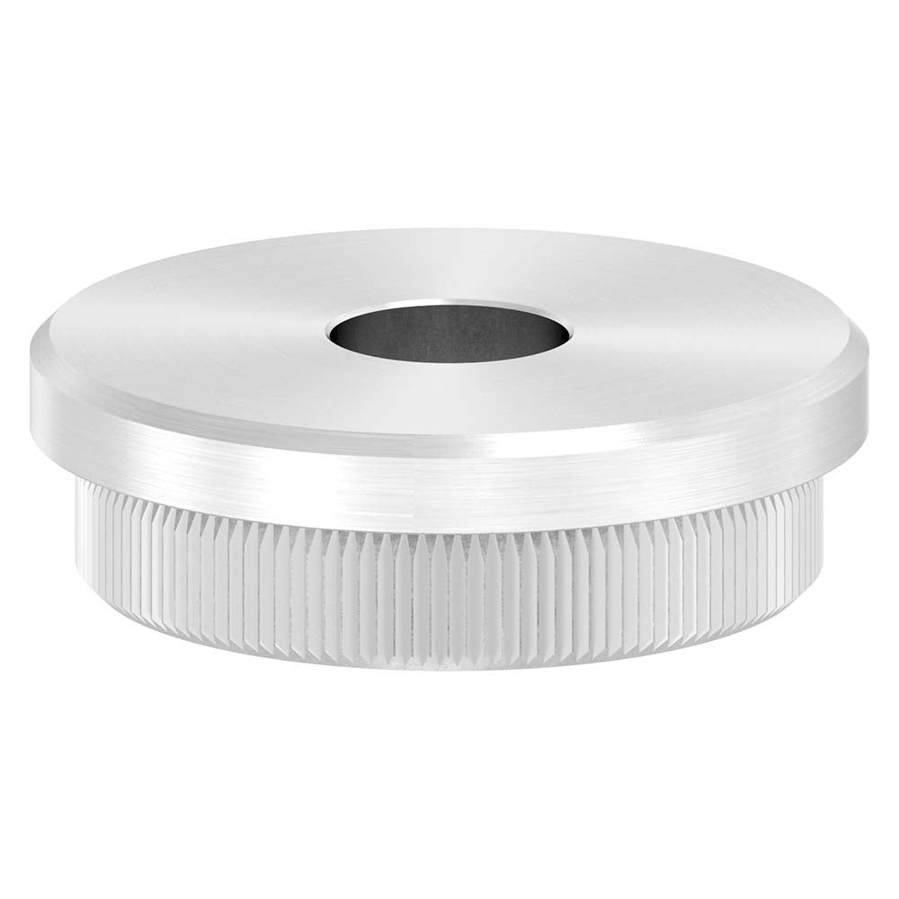 Endkappe flach mit ø 12,1mm Bohrung, massiv, für Rohr ø 42,4 x 2,6mm, zum Einschlagen