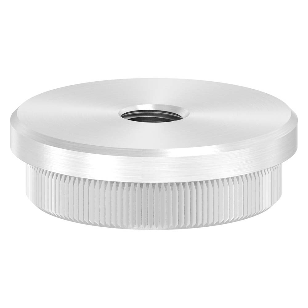 Endkappe flach mit M10 Innengewinde, massiv, für Rohr ø 42,4 x 2,5mm, zum Einschlagen