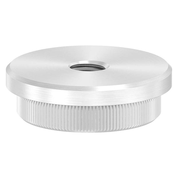 Endkappe flach mit M10 Innengewinde, massiv, für Rohr ø 42,4 x 3,0mm, zum Einschlagen