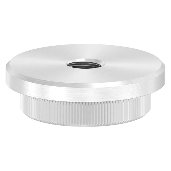 Endkappe flach mit M10 Innengewinde, massiv, für Rohr ø 42,4 x 4,0mm, zum Einschlagen