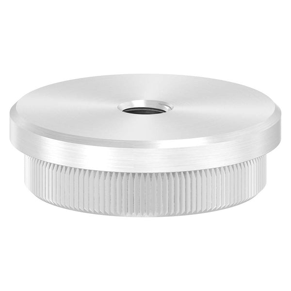 Endkappe flach mit M8 Innengewinde, massiv, für Rohr ø 42,4 x 2,5mm, zum Einschlagen