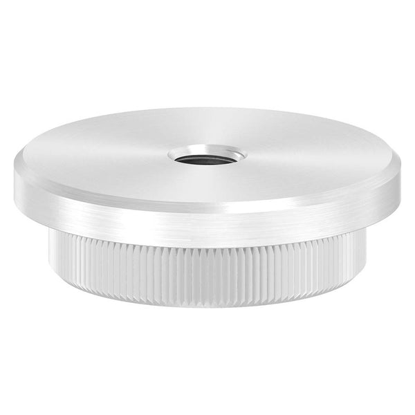 Endkappe flach mit M8 Innengewinde, massiv, für Rohr ø 42,4 x 4,0mm, zum Einschlagen