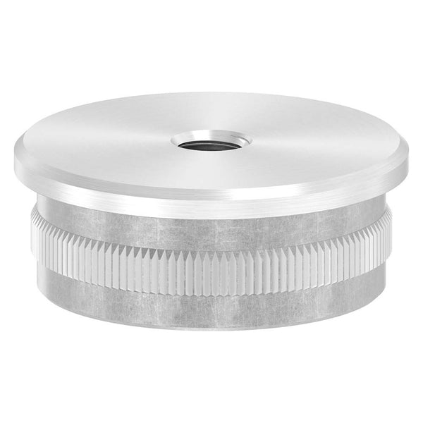 Endkappe flach mit M8 Innengewinde, hohl, für Rohr ø 42,4 x 2,0mm, zum Einschlagen
