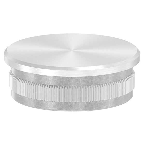 V4A Endkappe flach, hohl, für Rohr ø 48,3 x 2,0mm, zum Einschlagen