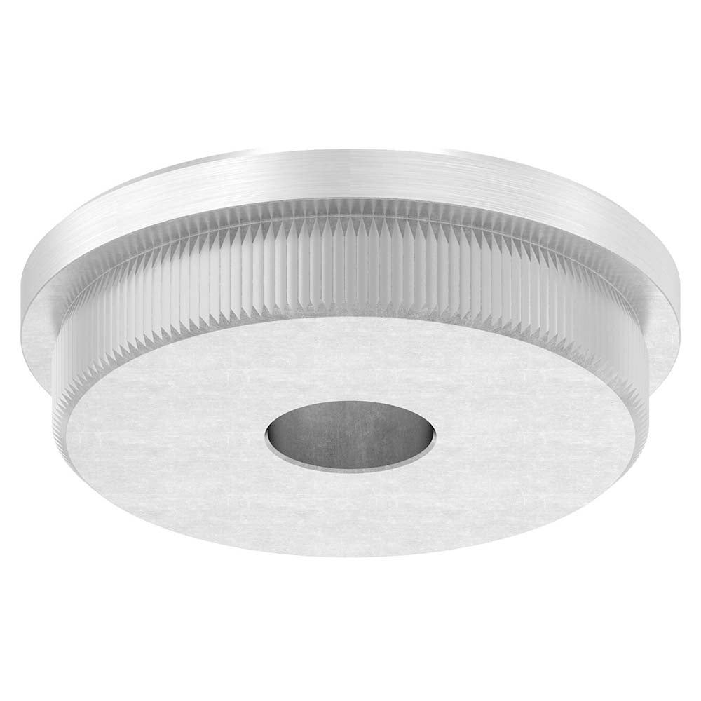 Endkappe flach mit ø 12,1mm Bohrung, massiv, für Rohr ø 48,3 x 2,6mm, zum Einschlagen