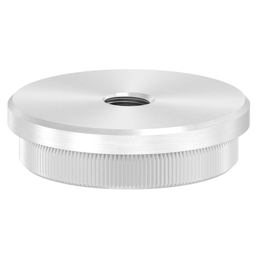 Endkappe flach mit M10 Innengewinde, massiv, für Rohr ø 48,3 x 2,6mm, zum Einschlagen