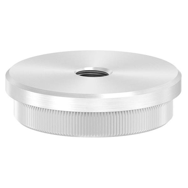 Endkappe flach mit M10 Innengewinde, massiv, für Rohr ø 48,3 x 2,6mm, zum Einschlagen
