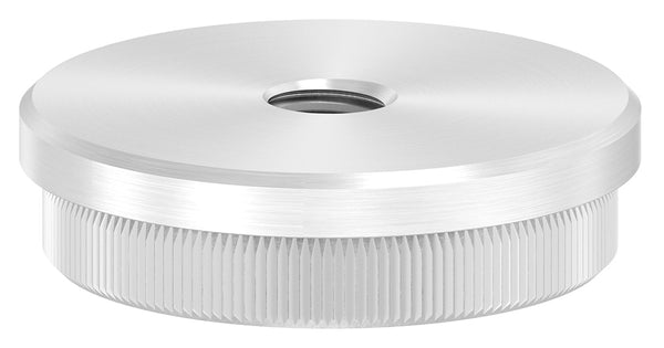 Endkappe flach mit M10 Innengewinde, massiv, für Rohr ø 48,3 x 2,0mm, zum Einschlagen