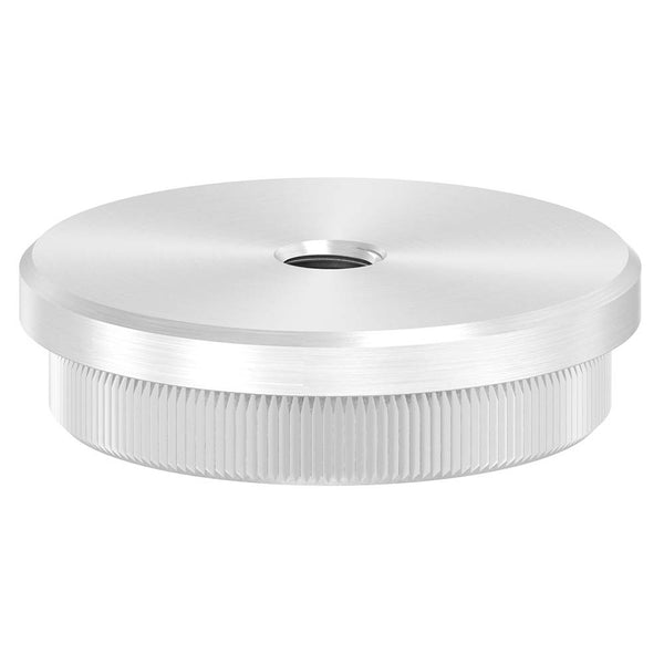 Endkappe flach mit M8 Innengewinde, massiv, für Rohr ø 48,3 x 2,5mm, zum Einschlagen