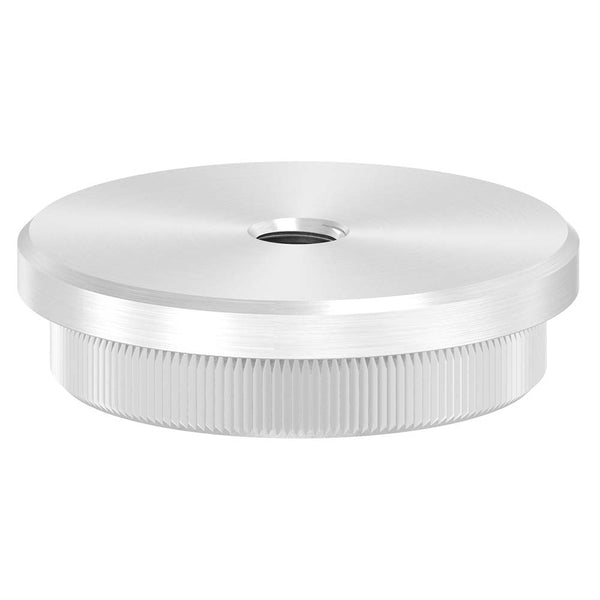 Endkappe flach mit M8 Innengewinde, massiv, für Rohr ø 48,3 x 3,0mm, zum Einschlagen