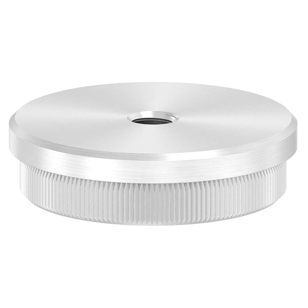 Endkappe flach mit M8 Innengewinde, massiv, für Rohr ø 48,3 x 2,0mm, zum Einschlagen