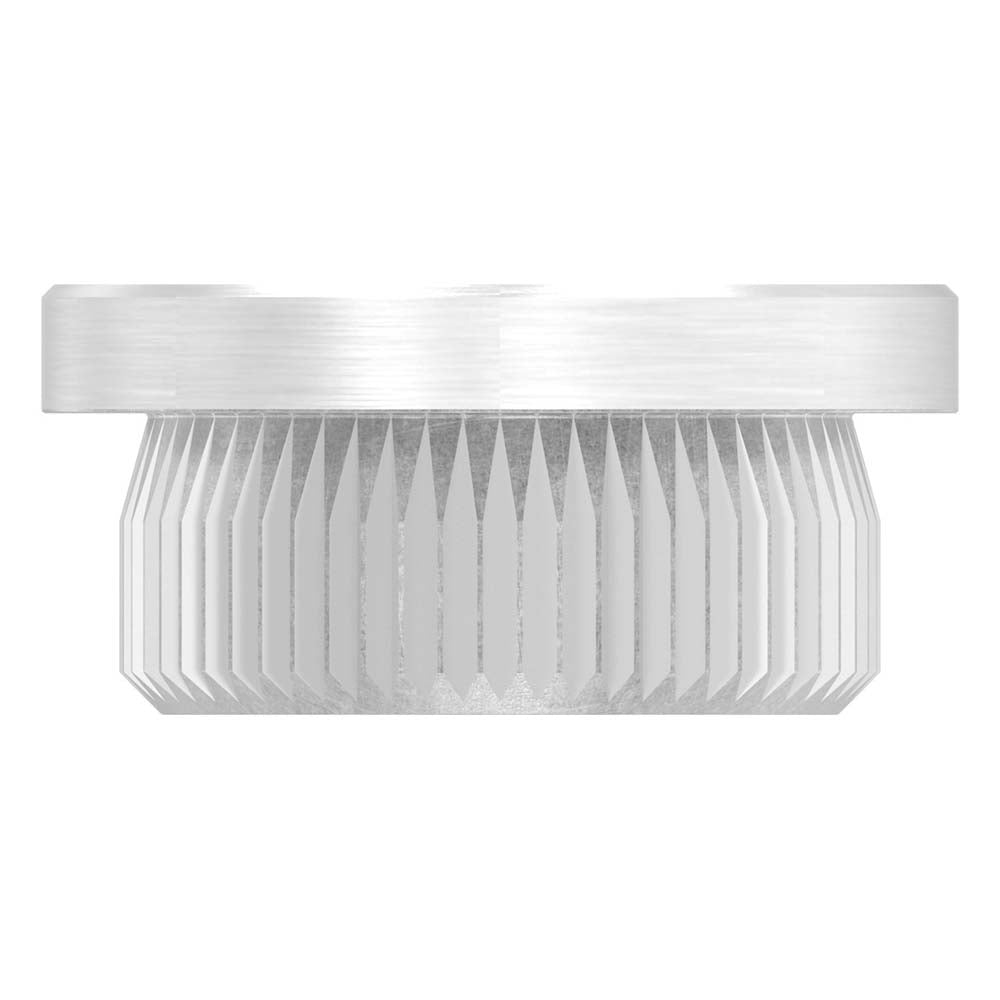 Endkappe flach, massiv, für Rohr ø 21,3 x 2,0mm, zum Einschlagen