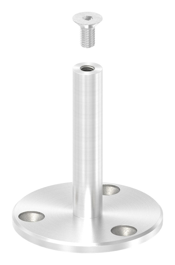 Handlaufstütze gerade mit 60 x 5mm Ronde, mit M6 Innengewinde
